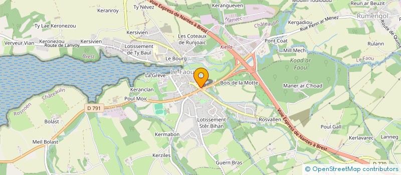 localisation de l'entreprise FAMILLES RURALES  ASS LE FAOU ROSNOEN  LE FAOU