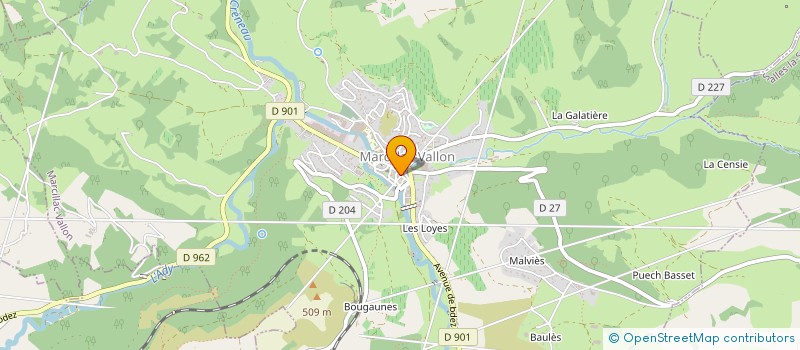localisation de l'entreprise FAMILLES RURALES ASS MARCILLAC-SALLES LA à MARCILLAC-VALLON