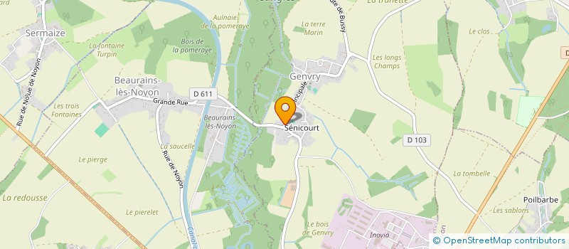 localisation de l'entreprise FAMILLES RURALES ASS NAMPCEL & ENVIRONS  NAMPCEL