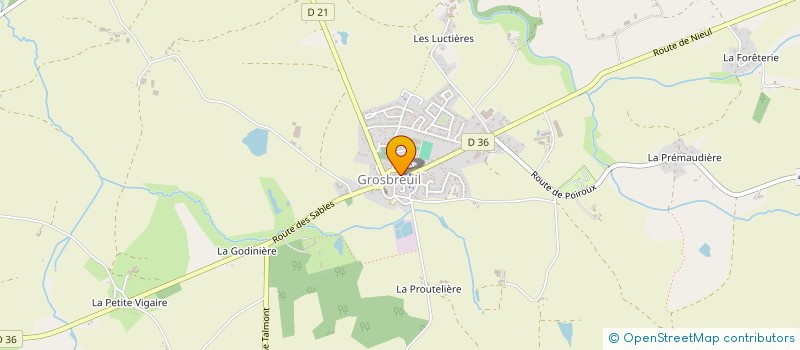 localisation de l'entreprise FAMILLES RURALES ASSOCIATION DE GROSBREUIL à GROSBREUIL