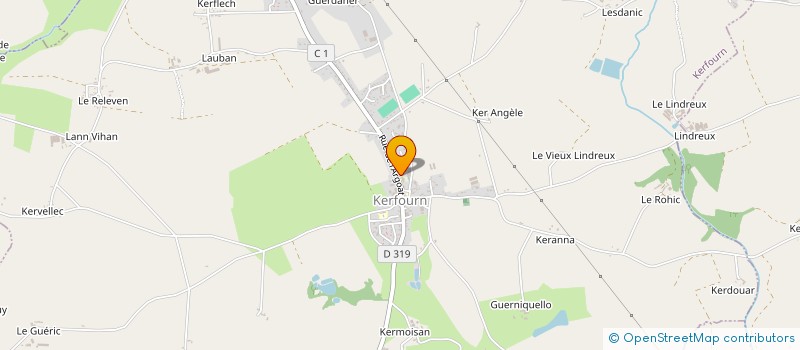 localisation de l'entreprise FAMILLES RURALES ASSOCIATION DE KERFOURN  KERFOURN