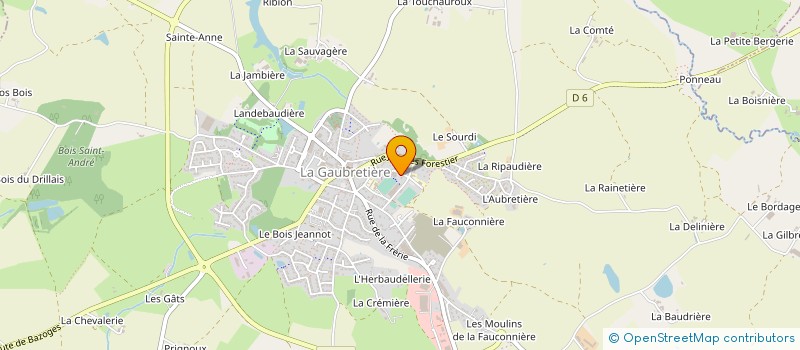 localisation de l'entreprise FAMILLES RURALES ASSOCIATION DE LA GAUBRETIERE à LA GAUBRETIERE