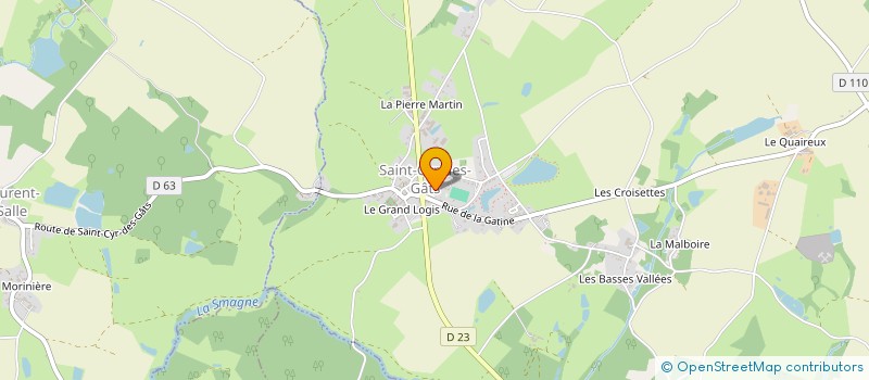 localisation de l'entreprise FAMILLES RURALES ASSOCIATION DE SAINT CYR DES GATS  SAINT-CYR-DES-GATS