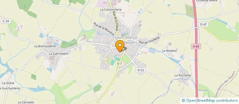 localisation de l'entreprise FAMILLES RURALES ASSOCIATION DE SAINT MARTIN DES NOYERS à SAINT-MARTIN-DES-NOYERS