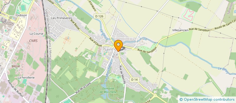 localisation de l'entreprise FAMILLES RURALES - ASSOCIATION DE ST CYR EN VAL  SAINT-CYR-EN-VAL