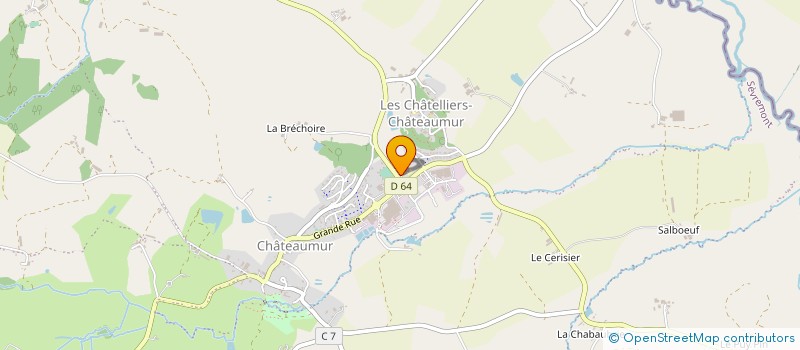 localisation de l'entreprise FAMILLES RURALES ASSOCIATION DES CHATELLIERS-CHATEAUMUR COMMUNE DE SEVREMONT à SEVREMONT