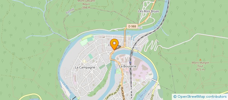 localisation de l'entreprise FAMILLES RURALES ASSOCIATION DU TERRITOIRE ARDENNE RIVES DE MEUSE  REVIN