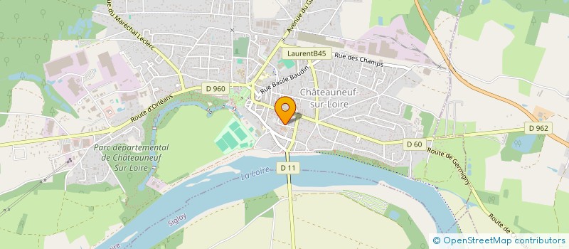 localisation de l'entreprise FAMILLES RURALES CHATEAUNEUF SUR LOIRE à CHATEAUNEUF-SUR-LOIRE