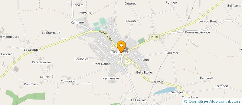 localisation de l'entreprise FAMILLES RURALES CLEGUEREC à CLEGUEREC