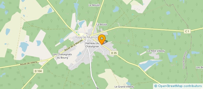 localisation de l'entreprise FAMILLES RURALES D'YVOY LE MARRON à YVOY-LE-MARRON
