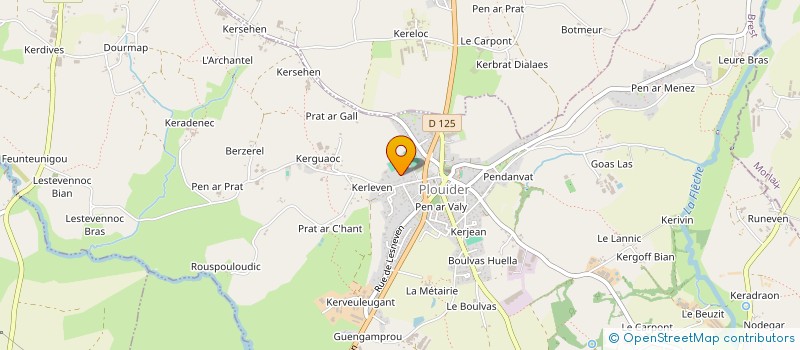 localisation de l'entreprise FAMILLES RURALES DE LA BAIE DE GOULVEN PLOUIDER PLOUNEOUR TREZ à PLOUIDER
