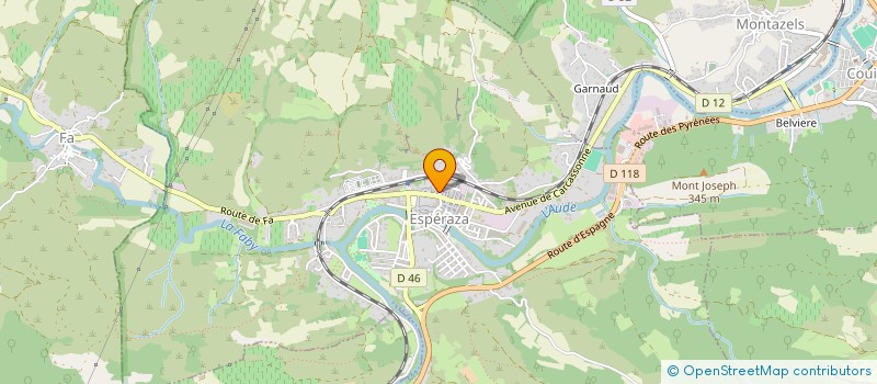 localisation de l'entreprise FAMILLES RURALES DE LA HAUTE VALLEE DE L'AUDE  ESPERAZA