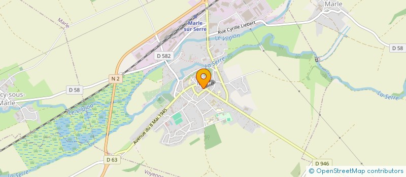 localisation de l'entreprise FAMILLES RURALES DE MARLE ET ENVIRONS à MARLE