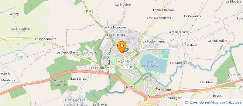 localisation de l'entreprise FAMILLES RURALES DU PAYS MELOIS à LE MELE-SUR-SARTHE
