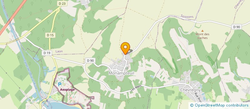 localisation de l'entreprise FAMILLES RURALES FEDERATION DEPARTEMENTALE DE L AISNE à MONAMPTEUIL