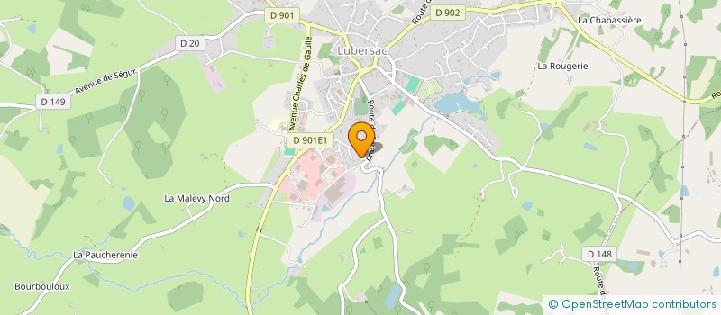 localisation de l'entreprise FAMILLES RURALES LUBERSAC  LUBERSAC