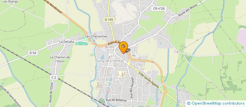 localisation de l'entreprise FAMILLES RURALES SURY LE COMTAL à SURY-LE-COMTAL