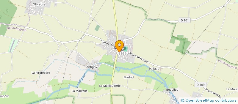 localisation de l'entreprise FAMILLES RURALES USSEAU  VAL-DU-MIGNON