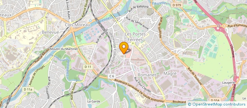 localisation de l'entreprise FAMILLES SERVICES PLUS à LIMOGES