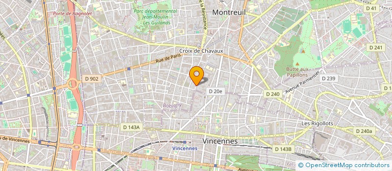 localisation de l'entreprise FAMILLINVEST à MONTREUIL
