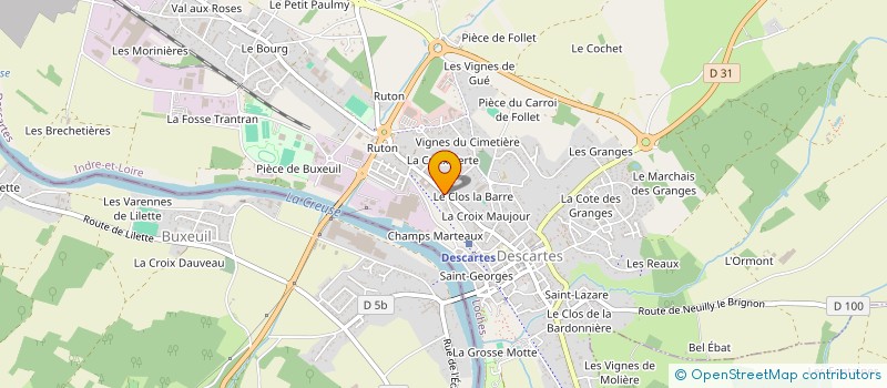 localisation de l'entreprise FAMP  DESCARTES