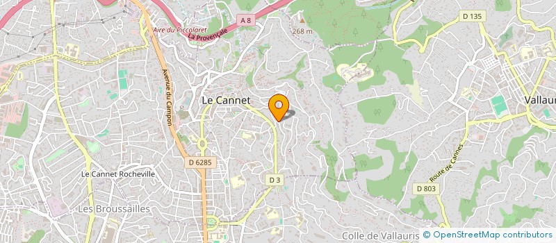localisation de l'entreprise FAMPAT à LE CANNET