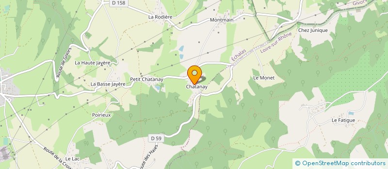 localisation de l'entreprise FAMY  ECHALAS