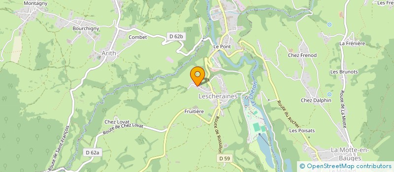 localisation de l'entreprise FAN BAUGES RUGBY  LESCHERAINES