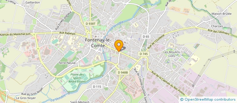 localisation de l'entreprise FAN- CLUB MATHIEU CLAUDE  FONTENAY-LE-COMTE