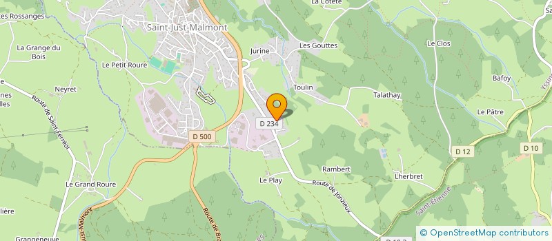 localisation de l'entreprise FANALEX  SAINT-JUST-MALMONT