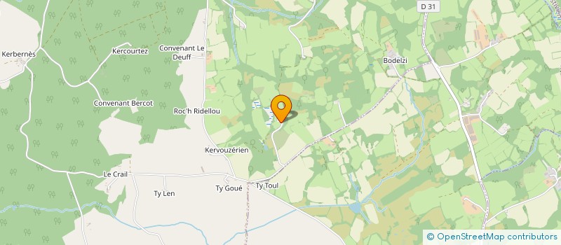 localisation de l'entreprise FANCH VIDAMENT PEINTRE PAYSAN à SAINT-SERVAIS