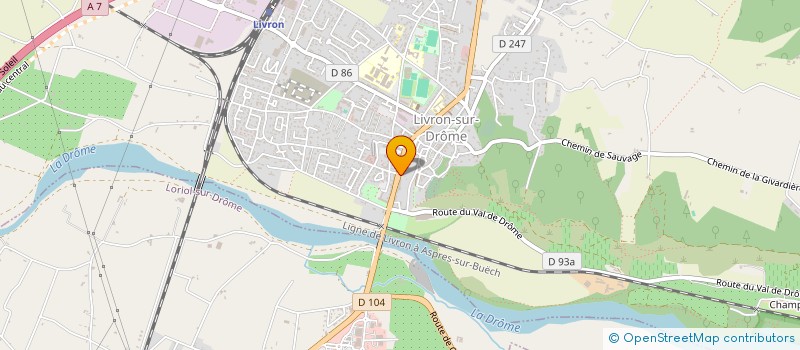 localisation de l'entreprise FANFARE DE LIVRON 'ENFANTS DE LA DROME'  LIVRON-SUR-DROME