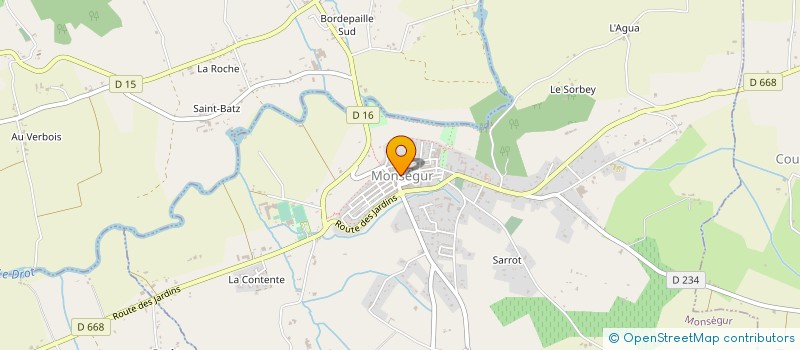 localisation de l'entreprise FANFRELUCHES  MONSEGUR