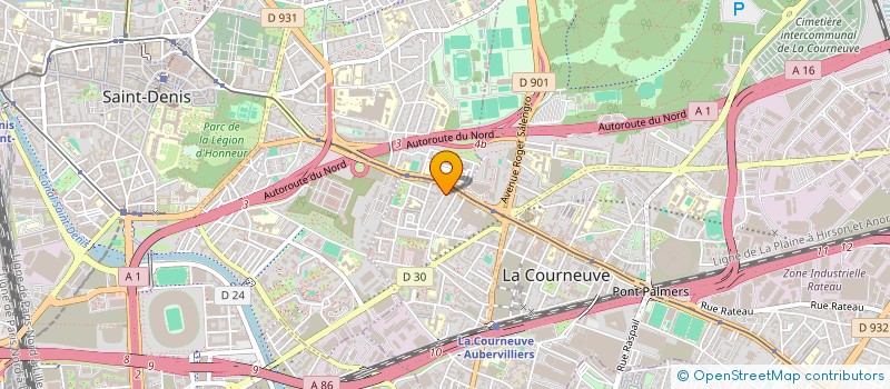 localisation de l'entreprise FANISHA à LA COURNEUVE