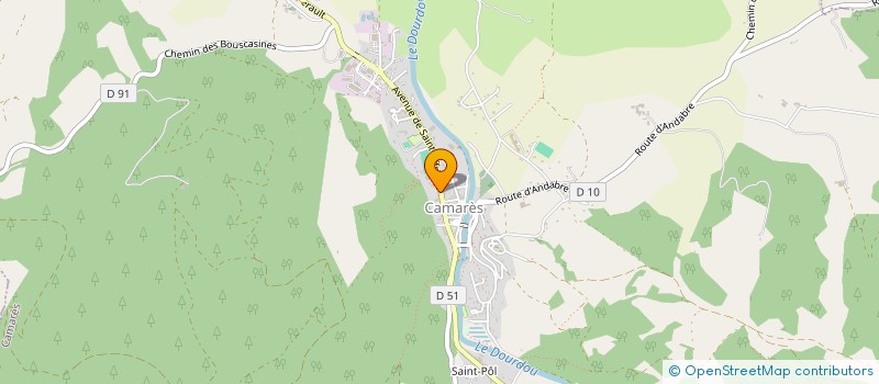 localisation de l'entreprise FANJAUD - GAUSSEL  CAMARES