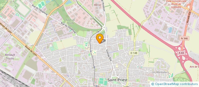 localisation de l'entreprise FANNY HERNANDEZ PEINTURE ET DECORATION  SAINT-PRIEST