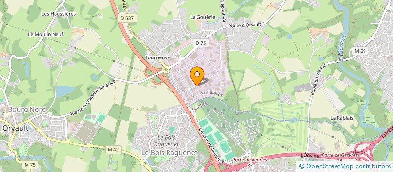 localisation de l'entreprise FAQ ENVIRONNEMENT  TREILLIERES