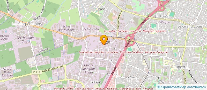 localisation de l'entreprise FARADAY à MERIGNAC