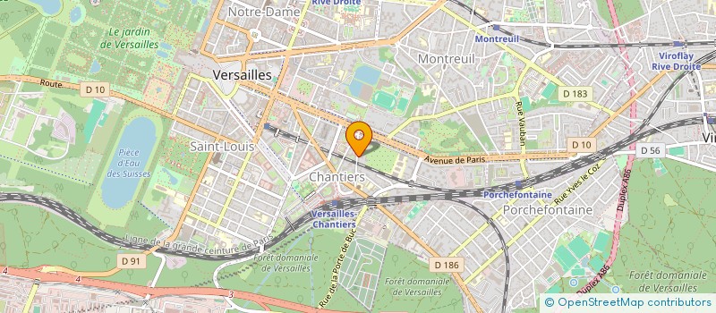 localisation de l'entreprise FARADAY AEROSPACE à VERSAILLES