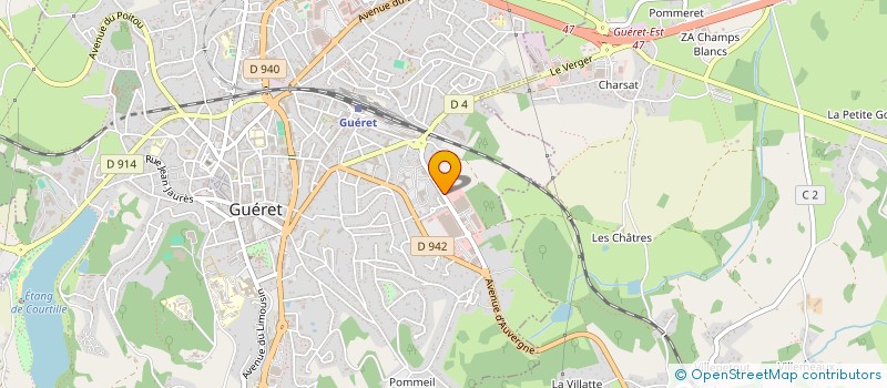 localisation de l'entreprise FARAGO CREUSE  GUERET