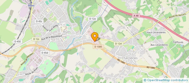 localisation de l'entreprise FARAGO ISERE à RIVES