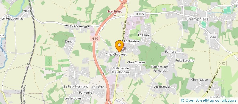 localisation de l'entreprise FARALINE à CHAMPNIERS