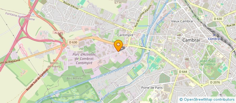 localisation de l'entreprise FARASSE TOITURE à CAMBRAI