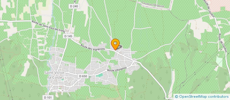 localisation de l'entreprise FARAUD ET FILS à SAINT-VICTOR-LA-COSTE