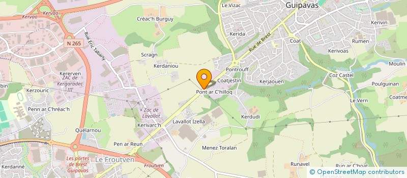 localisation de l'entreprise FARE WEST  GUIPAVAS