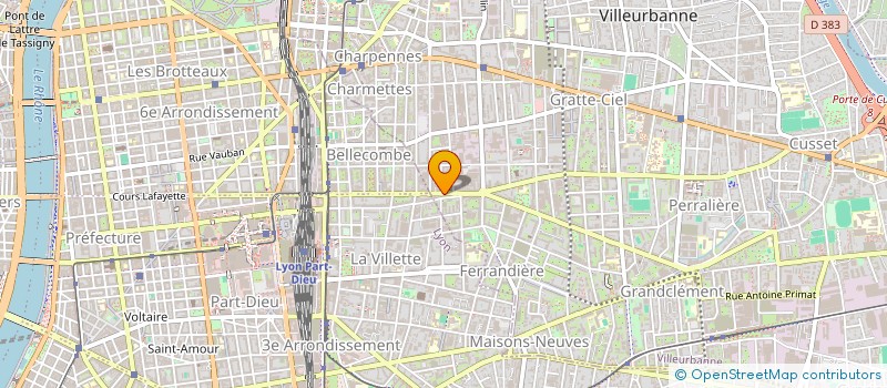localisation de l'entreprise FARINE ET CHOCOLAT  VILLEURBANNE