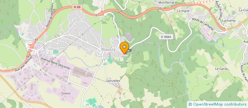 localisation de l'entreprise FARIO  BLAVOZY