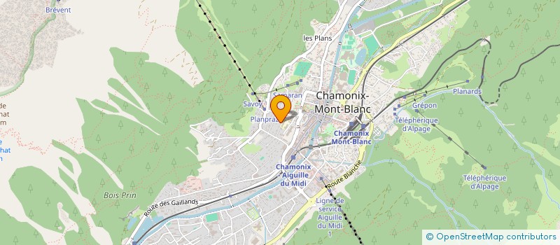 localisation de l'entreprise FARIOLAN à CHAMONIX-MONT-BLANC