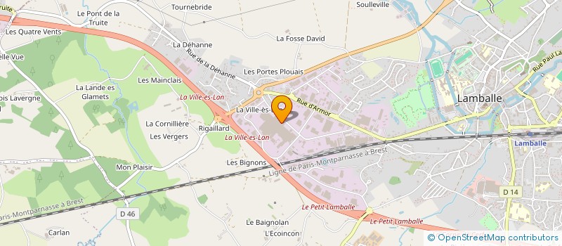 localisation de l'entreprise FARMAPRO FRANCE à LAMBALLE-ARMOR