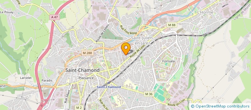 localisation de l'entreprise FARMECA  SAINT-CHAMOND